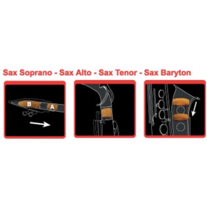 Saxmute Sopran-Saxophon Dämpfer mit 2 S-Bögen