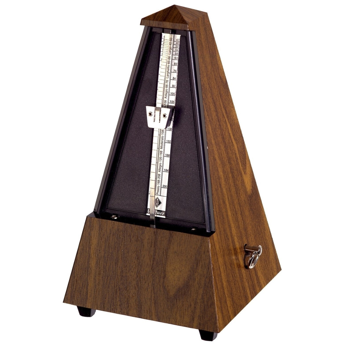 Wittner metronome pyramid shape 855131 walnut grain