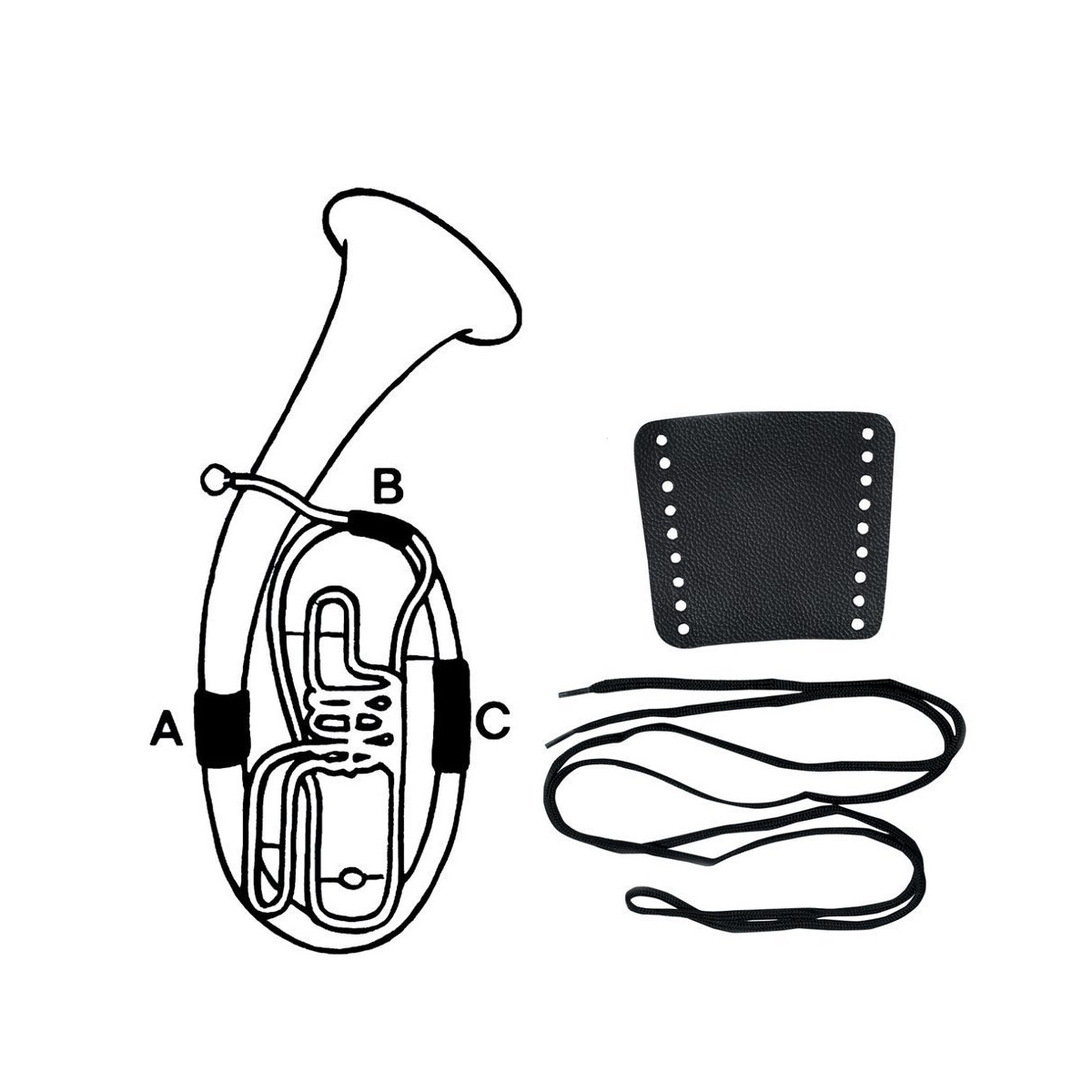 Gewa Handschutz Leder B-Tuba Teil A