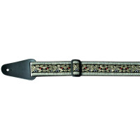 Gewa guitar strap F&S Folk Jacquard Light Black Gold