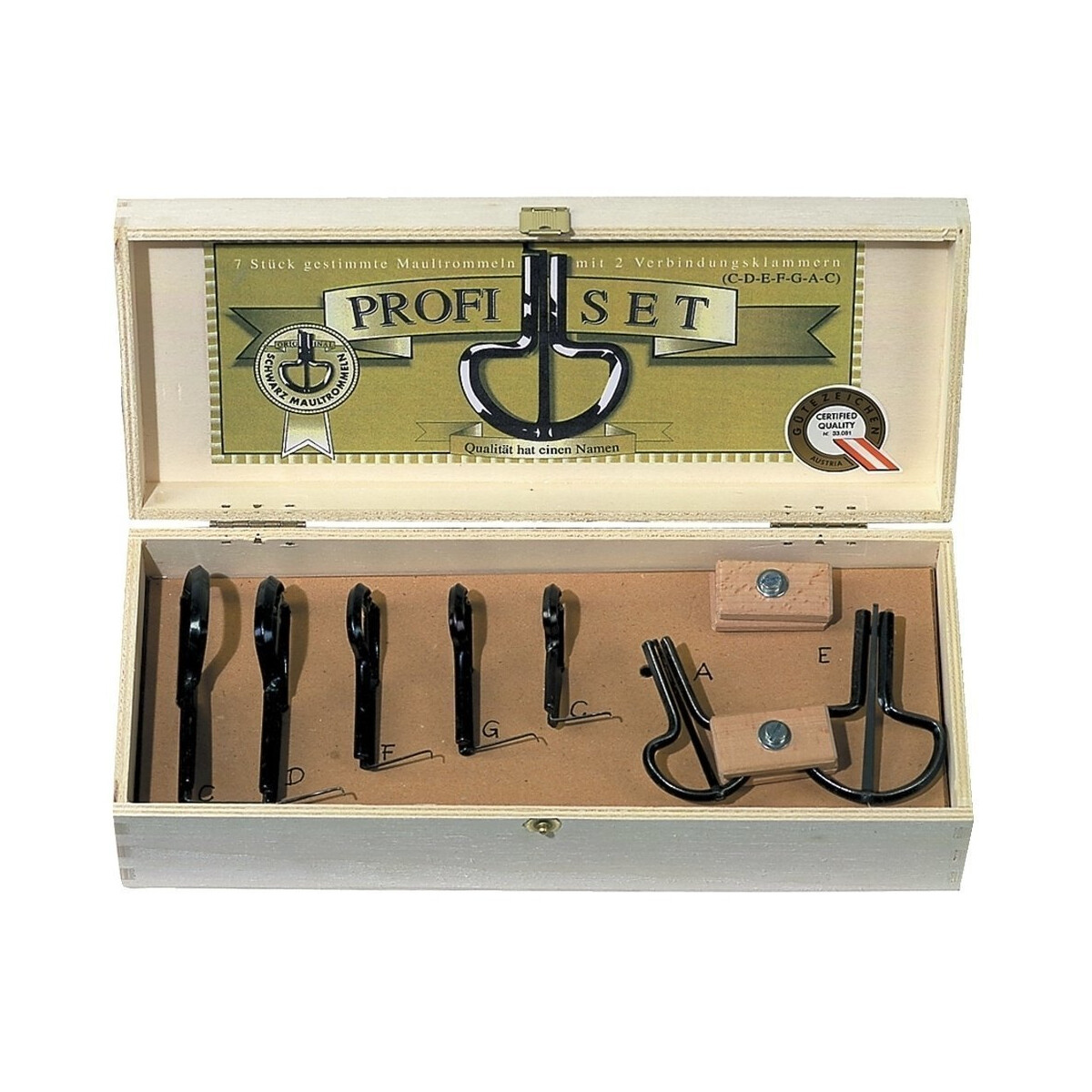 Black Jews Harp Set Pro C, D, E, F, G, A, C