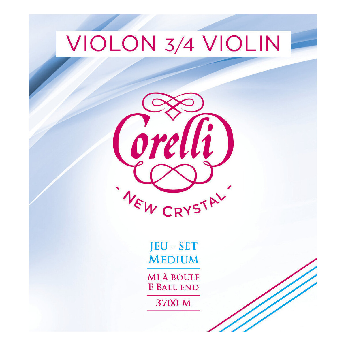 Corelli Violin-Saiten New Crystal 3700M 3/4
