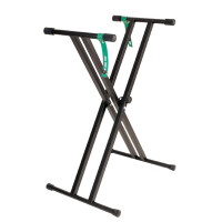 Spread & Music Keyboardständer KS-2 doppelstrebig schwarz höhenverstellbar