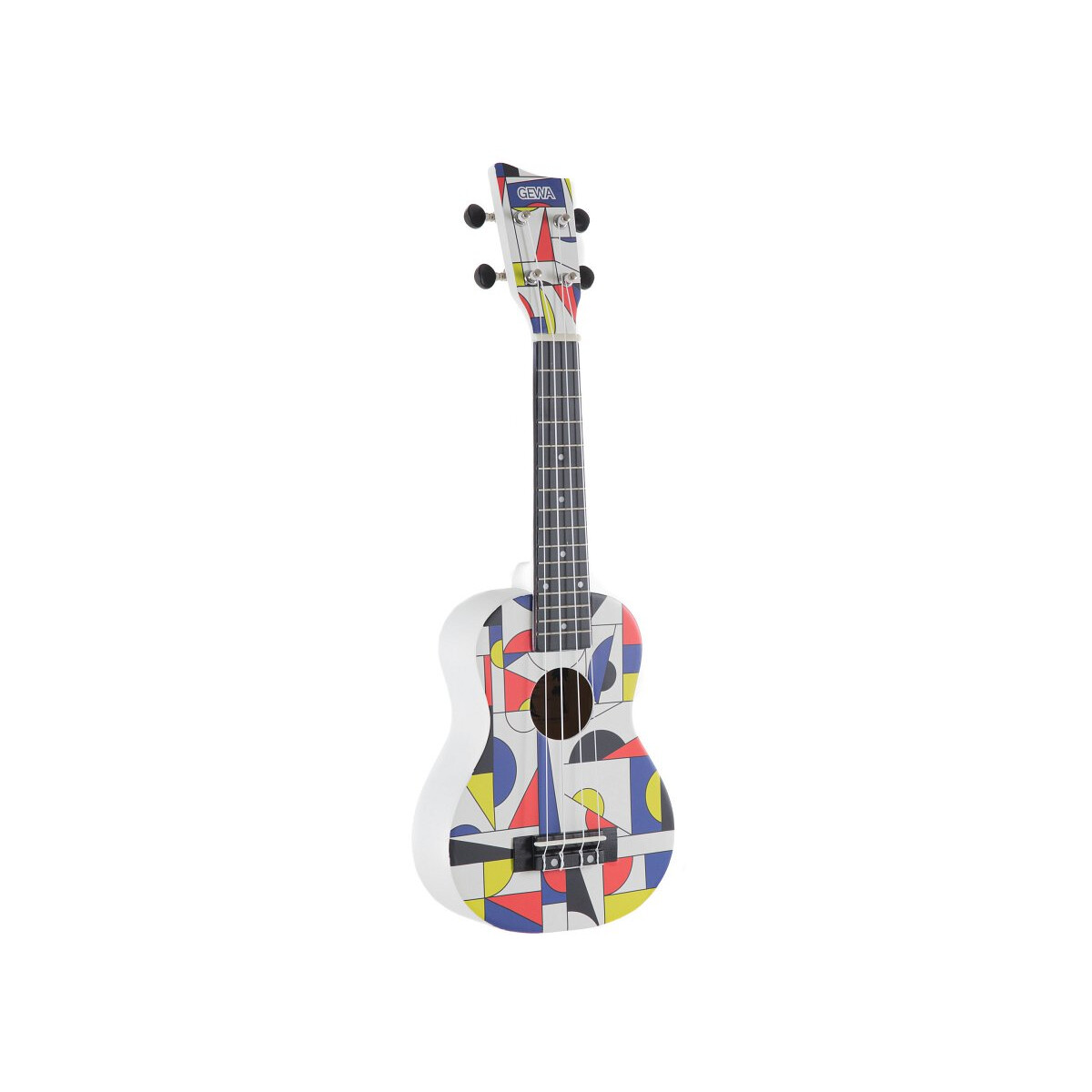 Gewa Soprano Ukulele Square W-SO-BWR Whi box