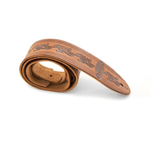 Ovation Guitar Strap Premium Leather Wet Sand