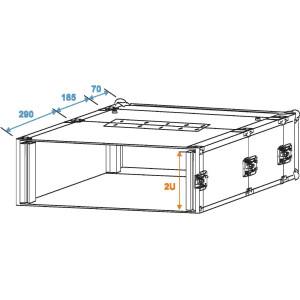 Roadinger double CD player case Tour Pro, 2U, black