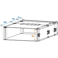 Roadinger double CD player case Tour Pro, 2U, black