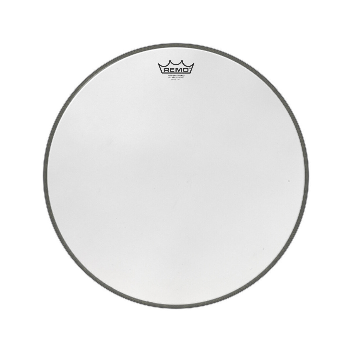Remo 22" Powerstroke 3 White Suede box