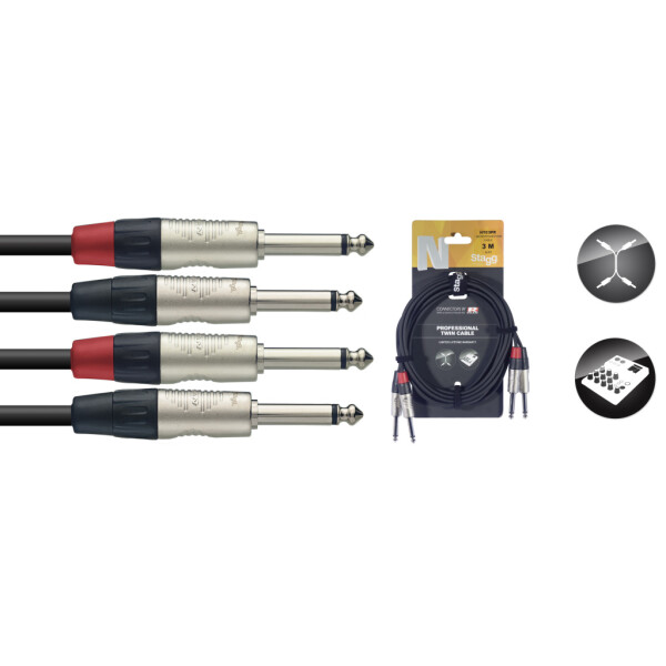 Stagg NTC3PR twin cable