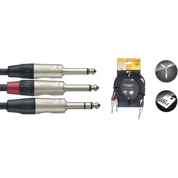 Stagg NYC3/PS2PR Y cable