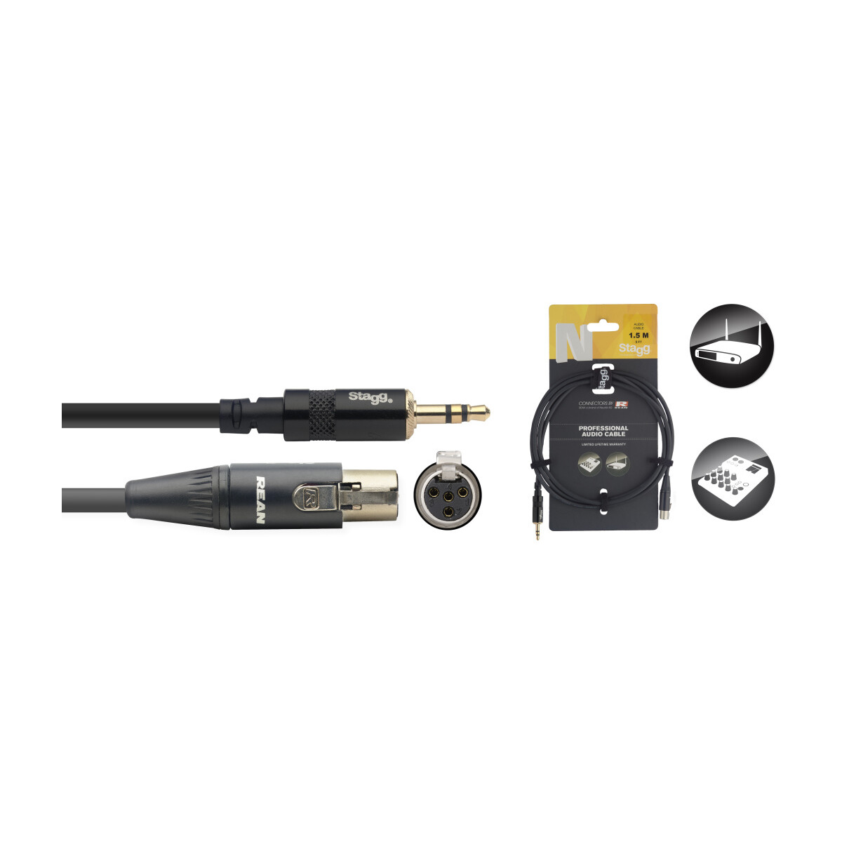 Stagg NAC1.5MPSMX4FR Audio Kabel box