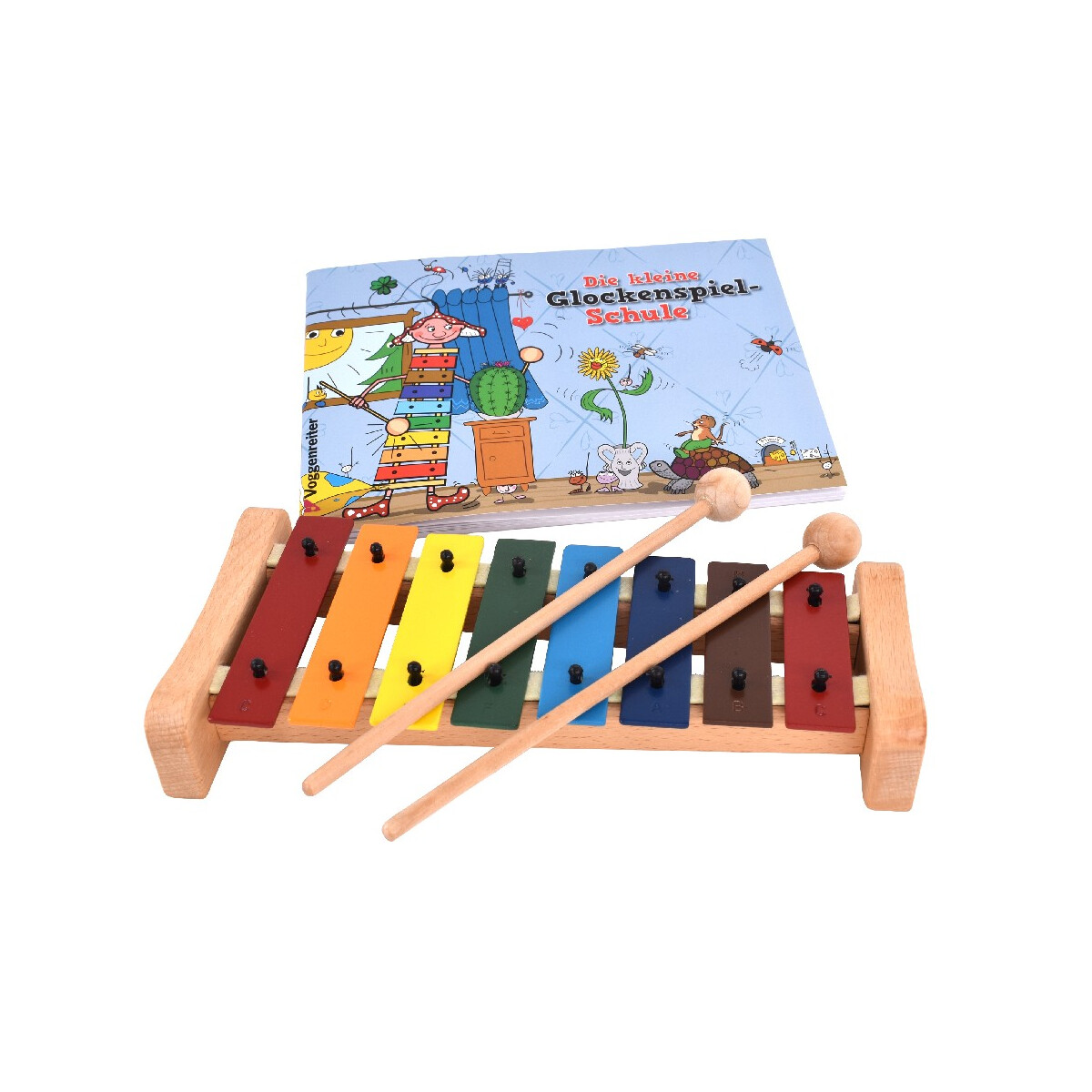 The colorful glockenspiel set
