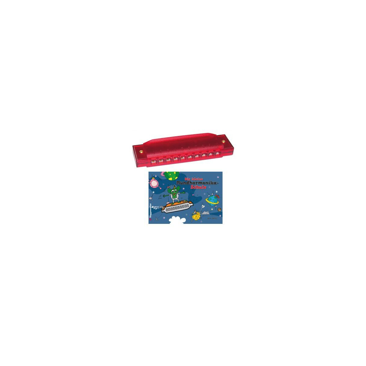 The colorful harmonica set: