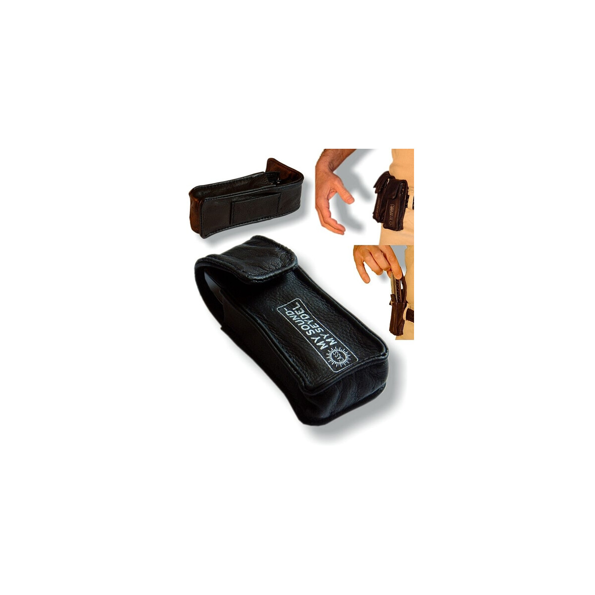 Seydel leather belt bag for Blues models box