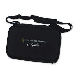 Seydel hard case for 20 Blues harmonicas with neck strap