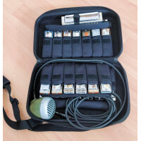 Seydel hard case for 20 Blues harmonicas with neck strap