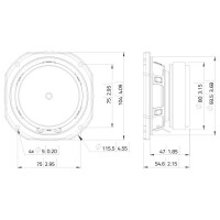 Lavoce WSF041.00 4" Woofer, Ferrit, Stahlkorb