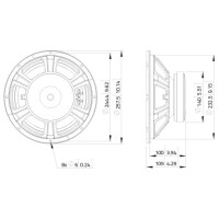 Lavoce WSF102.00 10" woofer, ferrite, steel basket