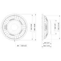 Lavoce SSF102.40 10" woofer, ferrite, steel basket