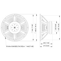 Lavoce SSF184.00 18" Subwoofer, Ferrit, Stahlkorb