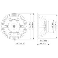 Lavoce SAF184.01 18" subwoofer, ferrite, aluminum basket