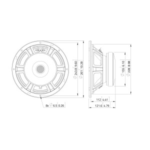 Lavoce WSF102.50 10" woofer, ferrite, steel basket