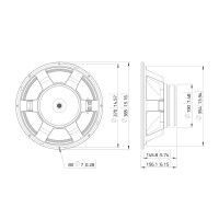 Lavoce WXF15.400 15" woofer, ferrite, aluminum basket