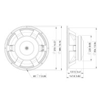 Lavoce WXF15.800 15" woofer, ferrite, aluminum basket