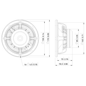 Lavoce MAN061.80 6.5" mid-woofer, neodymium, aluminum basket
