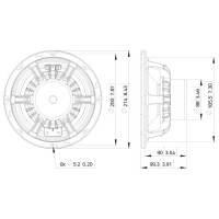 Lavoce WAN082.50 8" woofer, neodymium, aluminum basket