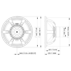 Lavoce SAN184.03 18" Subwoofer, Neodym, Alukorb