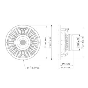 Lavoce WAN103.01 10" woofer, neodymium, aluminum basket
