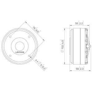 Lavoce DF10.17 1" Kompressionstreiber, Ferrit