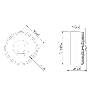 Lavoce DF10.17LM 1" compression driver, ferrite