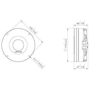 Lavoce DN14.25T 1,4" Kompressionstreiber, Neodym