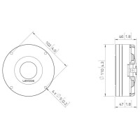 Lavoce DN14.25T 1,4" Kompressionstreiber, Neodym