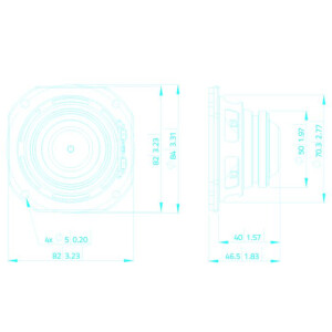 Lavoce FSN030.72 3" full range speaker, neodymium, steel basket