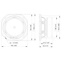 Lavoce FSF041.00 4" Breitbandlautsprecher, Ferrit, Stahlkorb