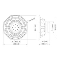 Lavoce WAN082.01 8" Woofer, Neodym, Alukorb