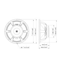Lavoce WAF153.02 15" Woofer, Ferrit, Alukorb
