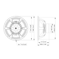 Lavoce WAN154.01 15" woofer, neodymium, aluminum basket