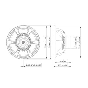 Lavoce SAN184.50 18" Subwoofer, Neodym, Alukorb
