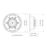 Lavoce SAN215.30/8 21" subwoofer, neodymium, aluminum basket