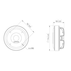 Lavoce DF10.172M 1" Kompressionstreiber, Ferrit