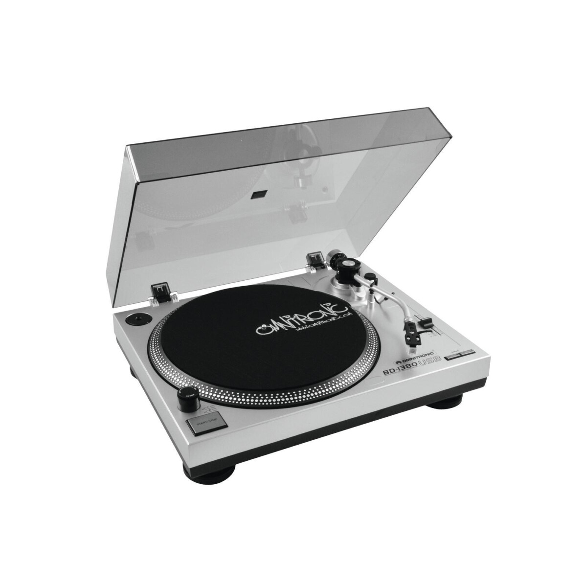 Omnitronic BD-1380 USB record player silver