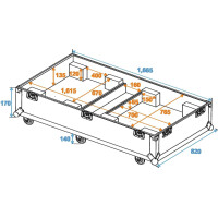 Roadinger flight case 2x CLA-115