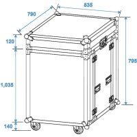 Roadinger flight case 8x CLA-228