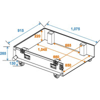 Roadinger flight case 4x CLA-228