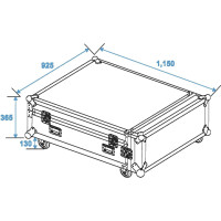 Roadinger flight case 4x CLA-228