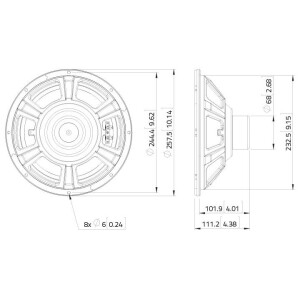Lavoce NBASS10-20 10" bass guitar speaker, neodymium